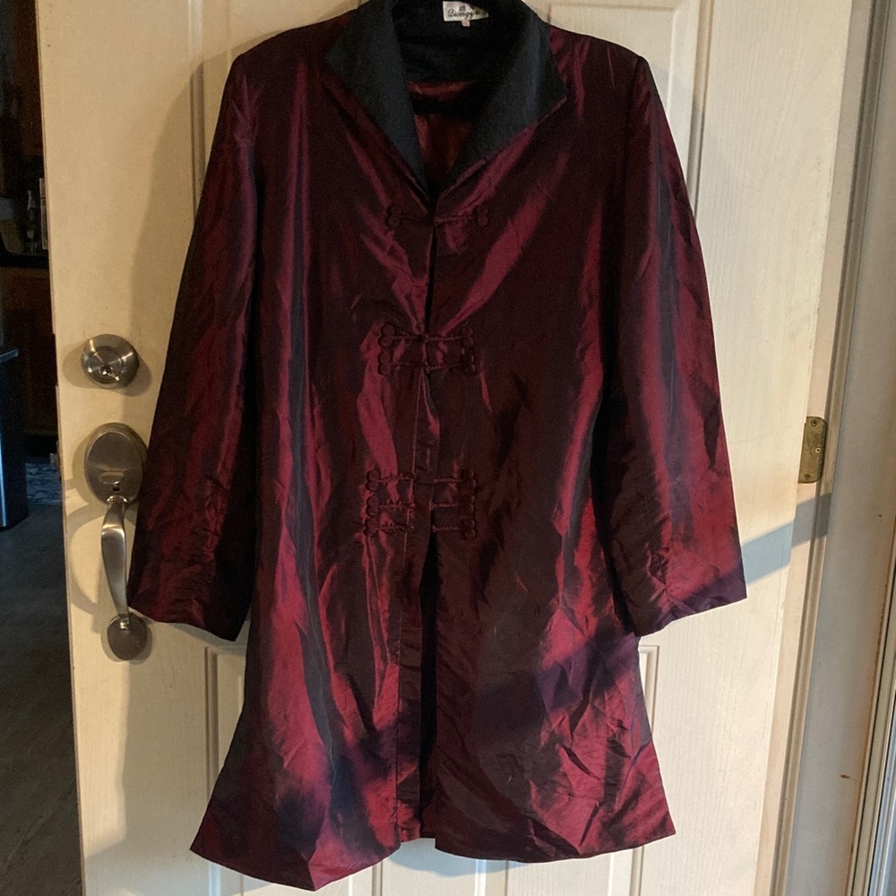 Chic Maroon Trench Coat